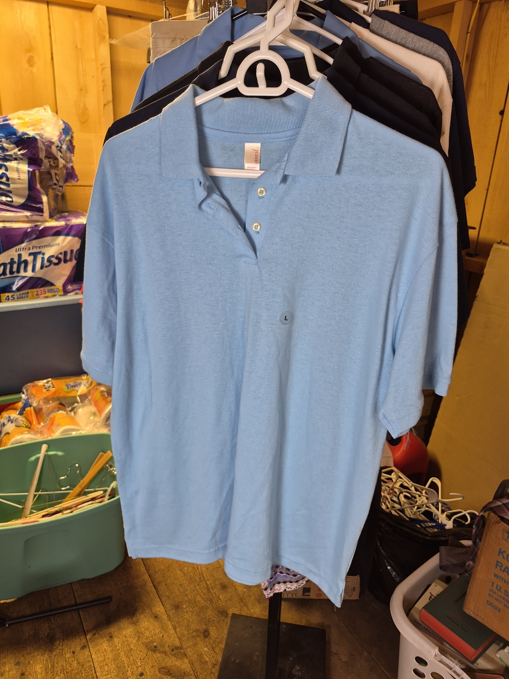 Anvil Light Blue Men's Polo Shirt Bin 74